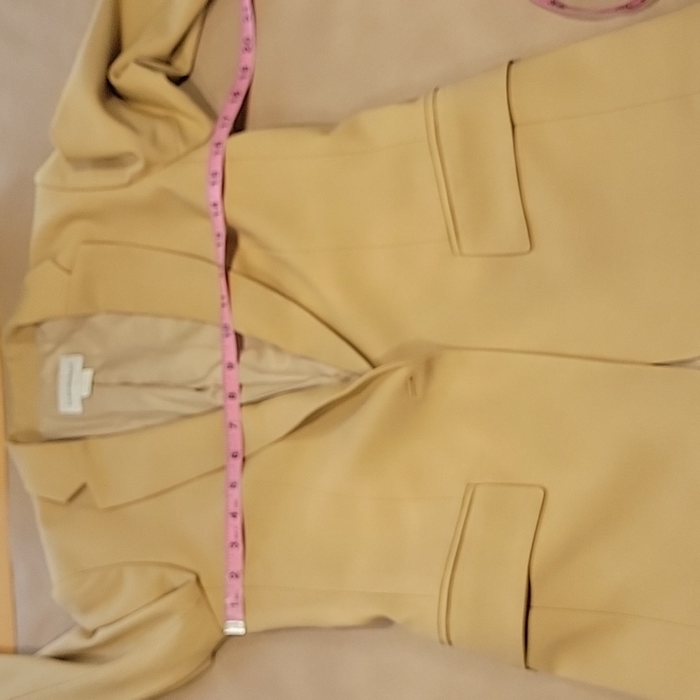 Club Monaco Size 2 Beige Summer Wool Blend Blazer. FLAWED - Picture 10 of 15